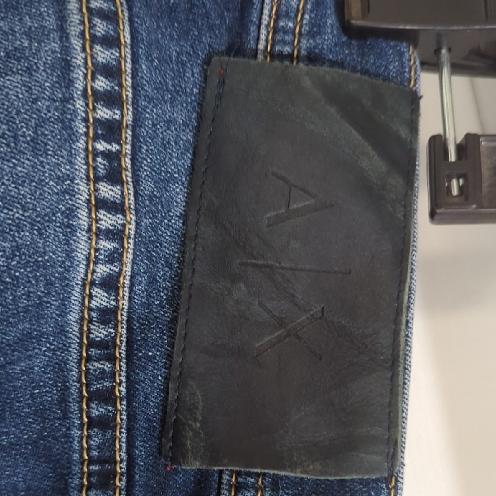Armani Exchange Straight Jeans with Visible Stitching - Picture 3 of 4